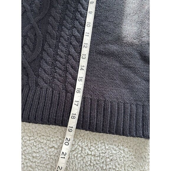 BB Dakota Black Cowl Neck Raglan Sleeve Crop Cable Knit Sweater Women's Size XS - Picture 8 of 10